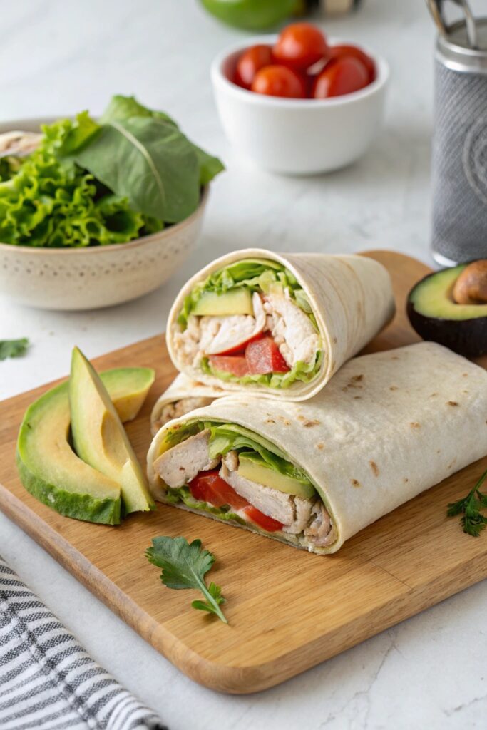 healthy turkey avocado wrap