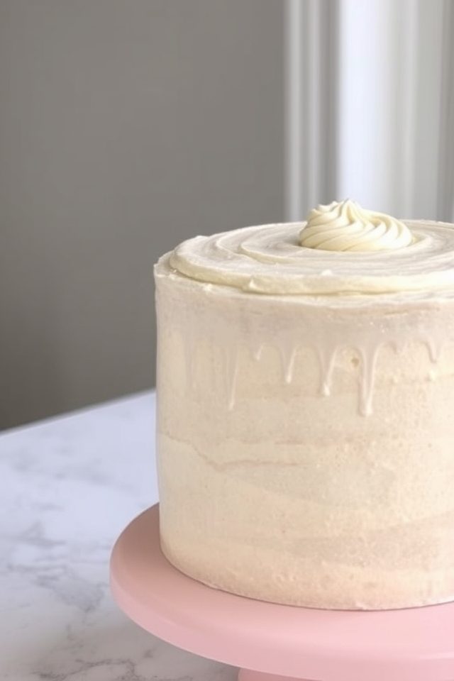 vanilla cake with frosting