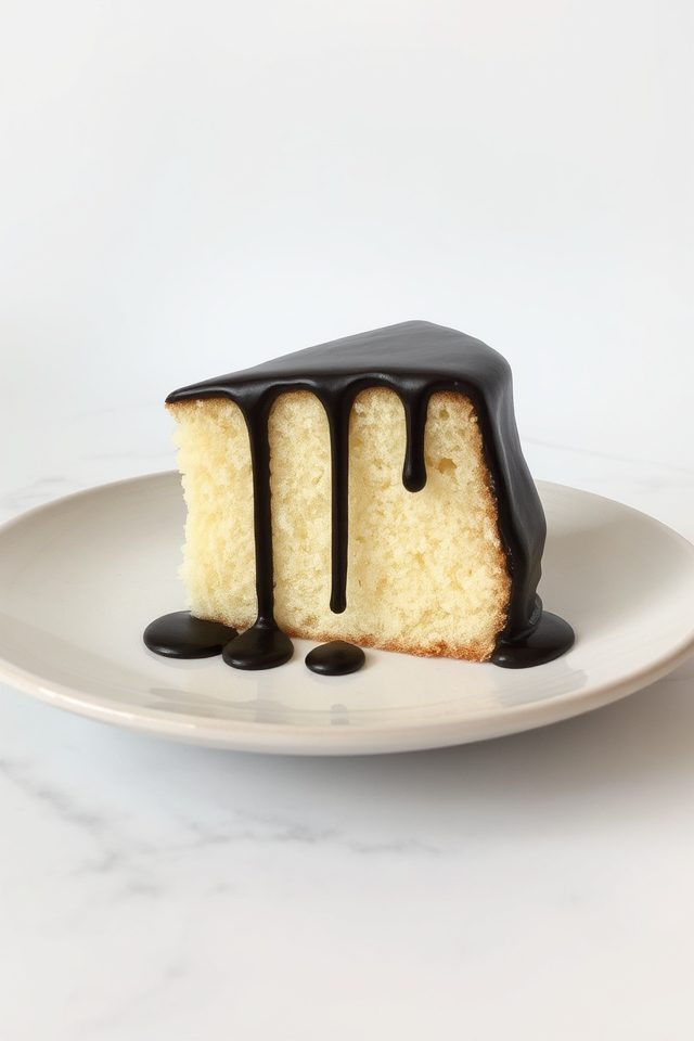 vanilla cake with ganache