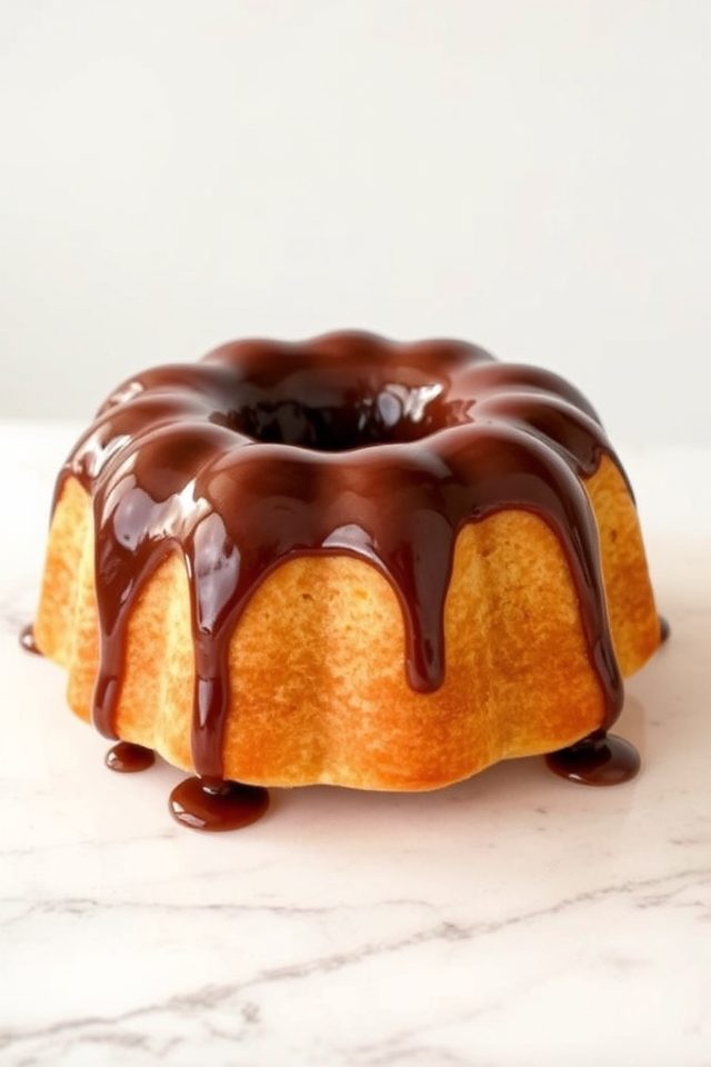 vanilla cake with glaze