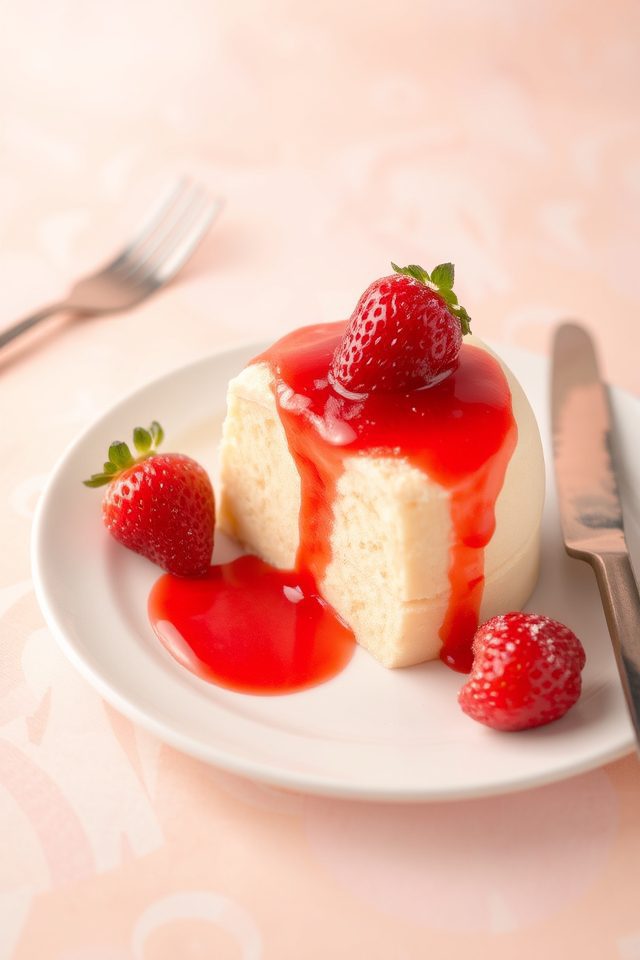 vanilla cake with strawberries