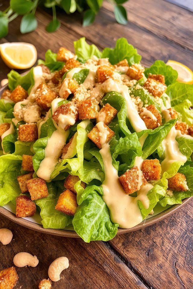 vegan caesar salad delight