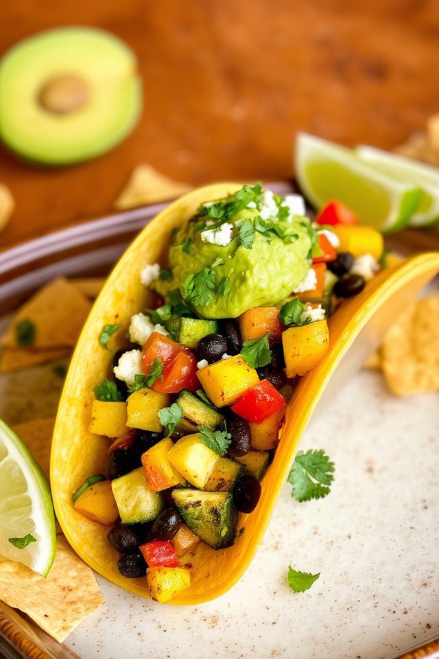 vegetarian taco meal option