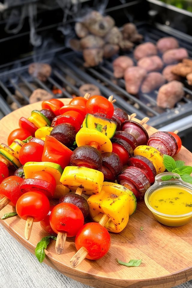 vibrant grilled vegetable skewers