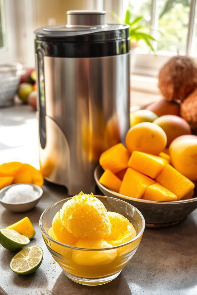 vibrant mango frozen treat