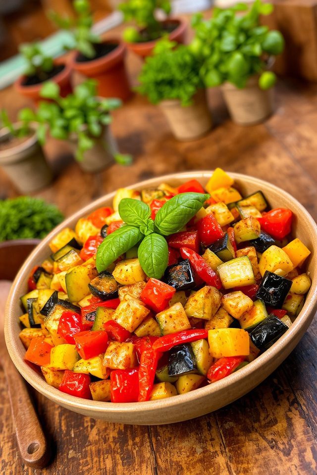 vibrant slow cooked vegetable medley