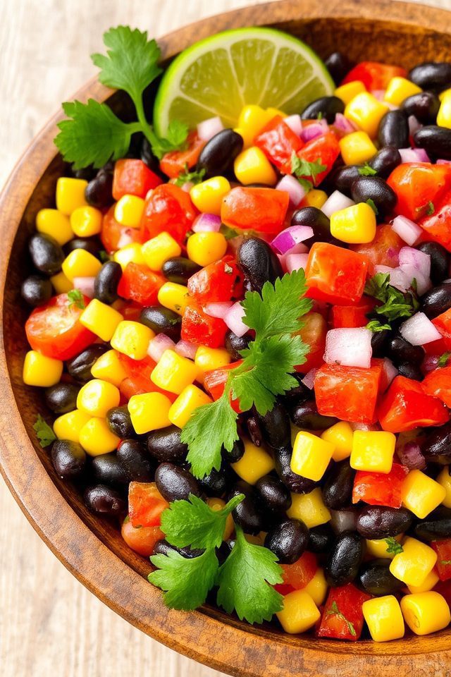 vibrant summer bean salsa