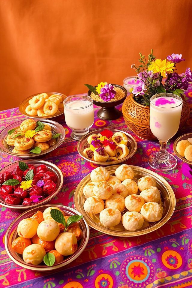 vibrant traditional indian sweets