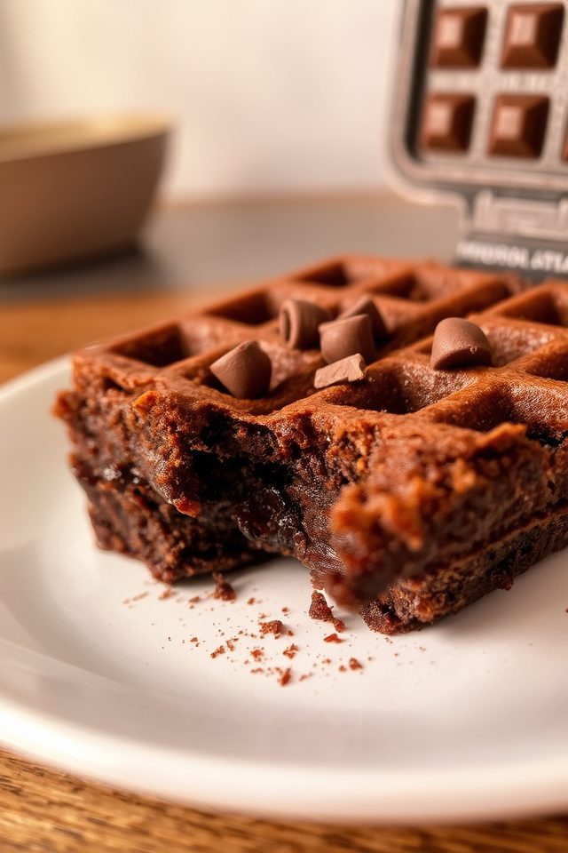 waffle iron brownies dessert