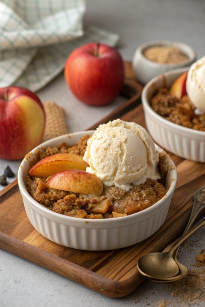 warm apples and cream