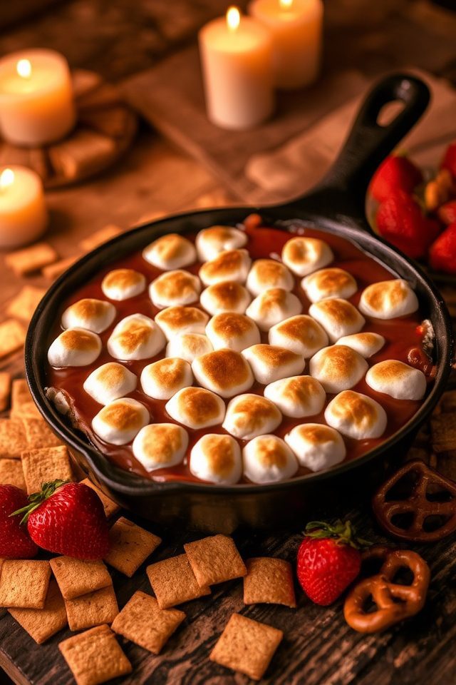 warm gooey s mores dip