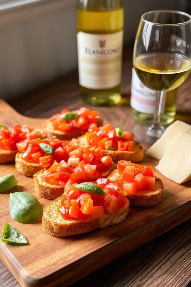 wine cheese bruschetta pairing