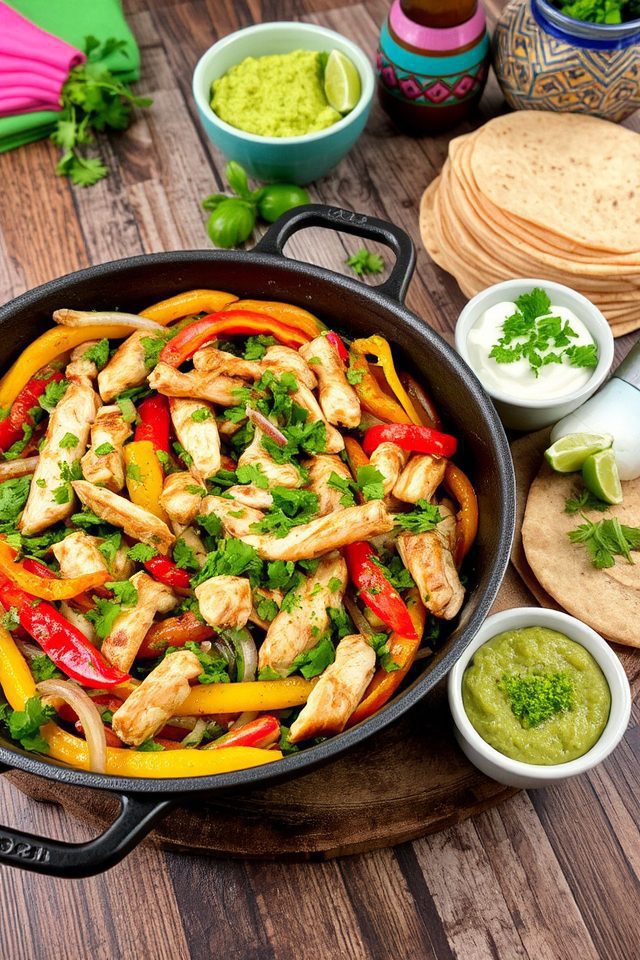 zesty cilantro lime fajitas