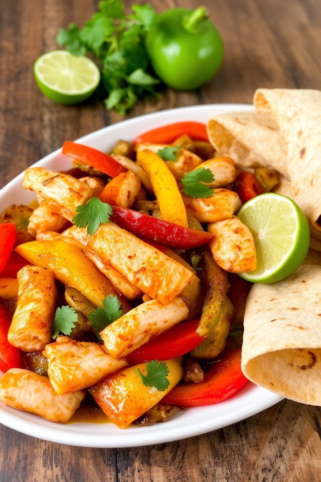 zesty citrus chicken fajitas
