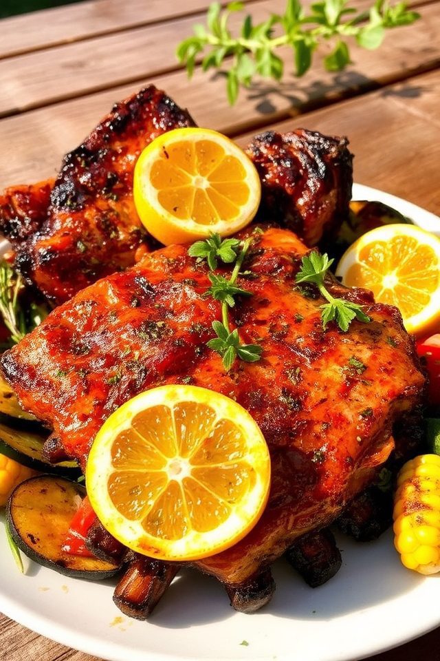 zesty herb marinated spareribs