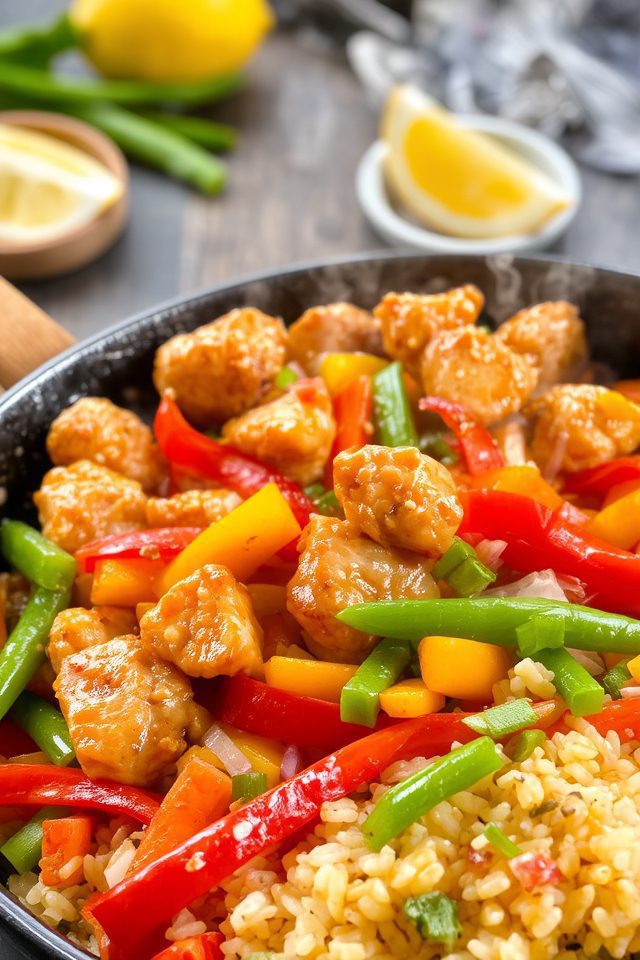 zesty lemon chicken stir fry