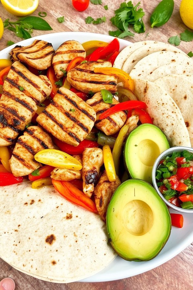 zesty lemon herb fajitas
