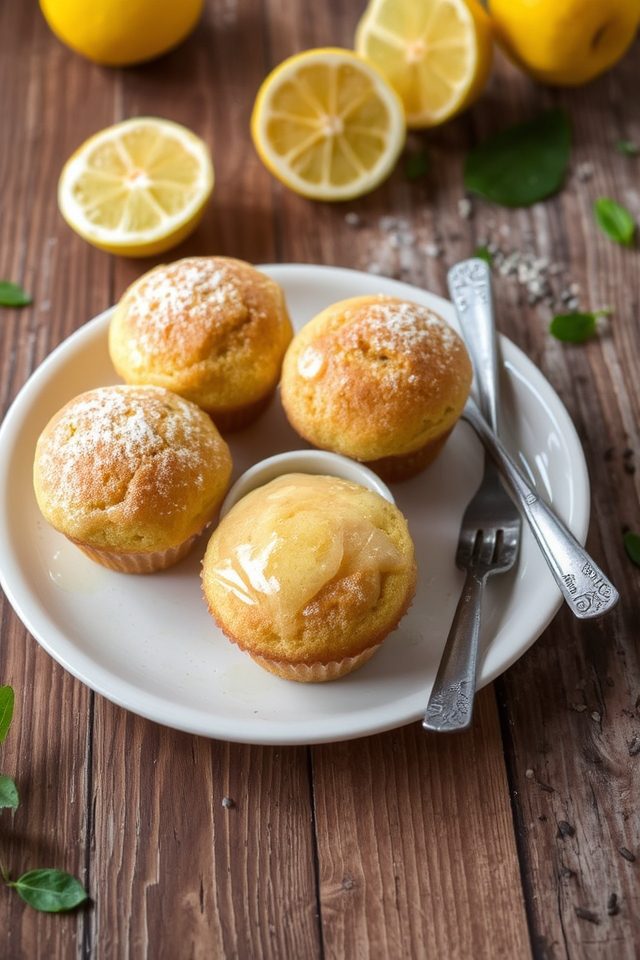 zesty moist lemon muffins