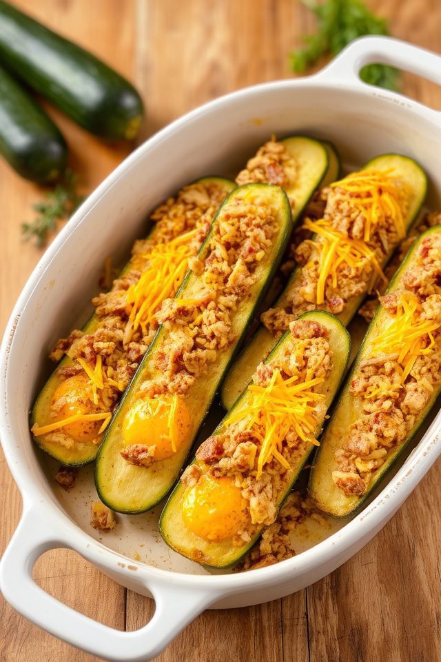 zucchini boats for breakfast