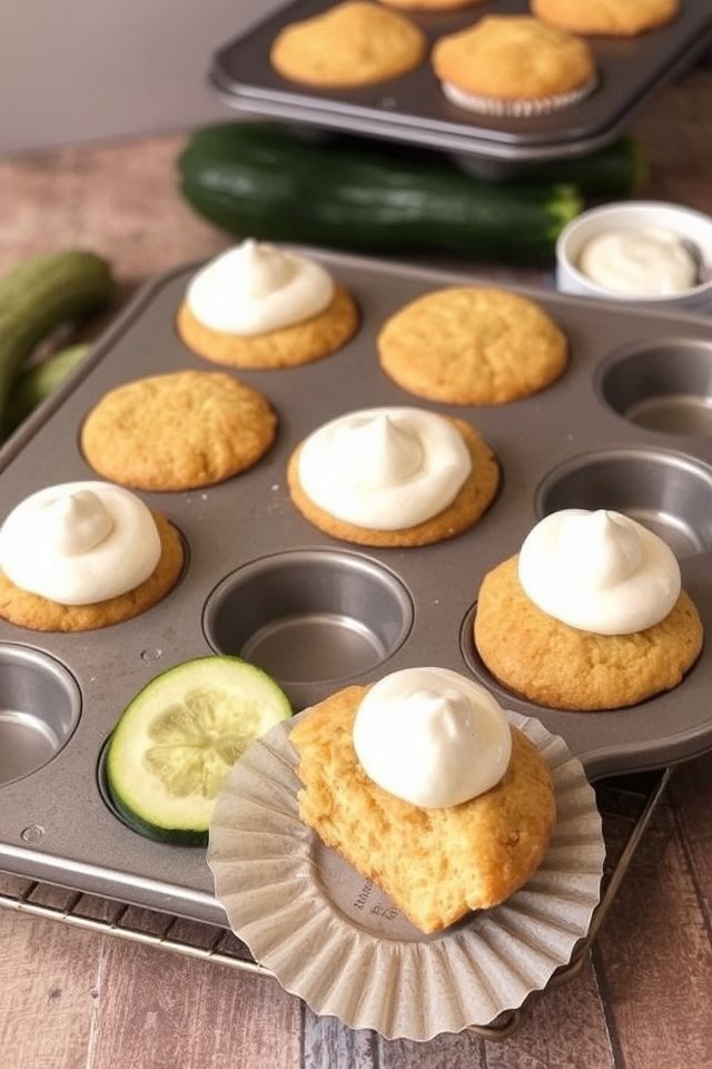 zucchini muffins with frosting