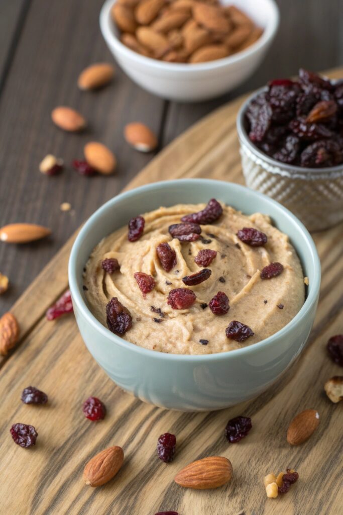 almond butter dried cherries snack