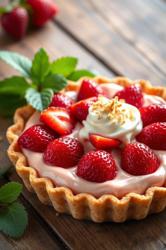 almond crust strawberry pie
