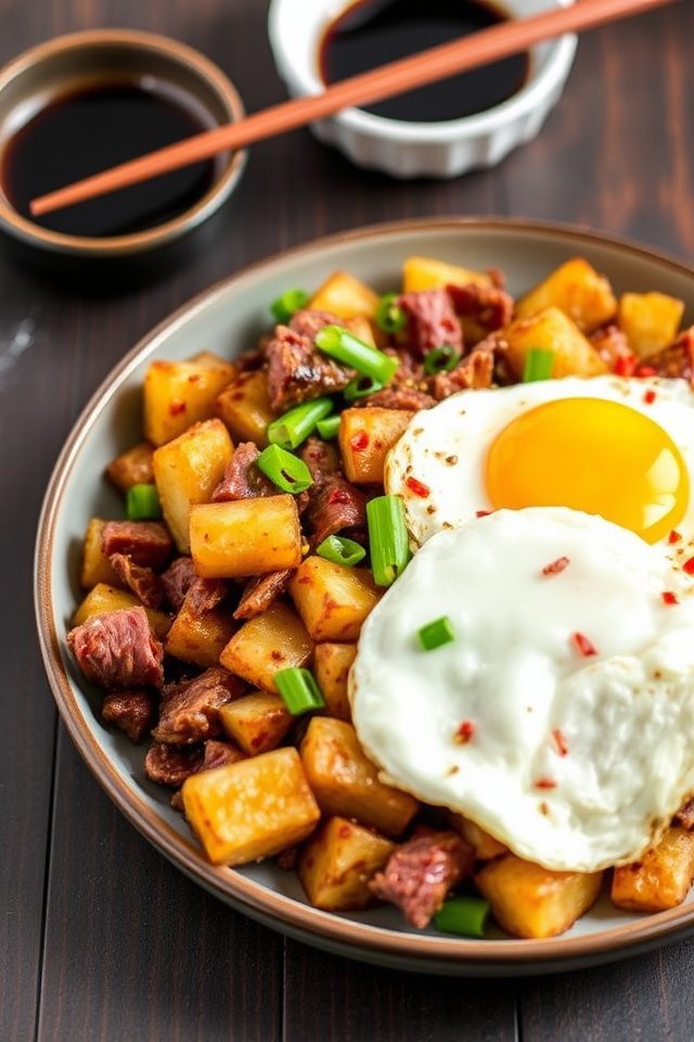 asian inspired savory hash