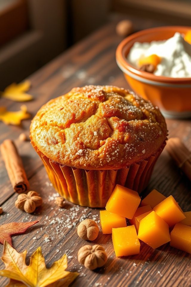 autumn acorn squash muffins