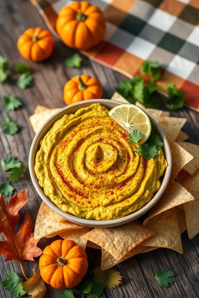autumn flavored avocado dip
