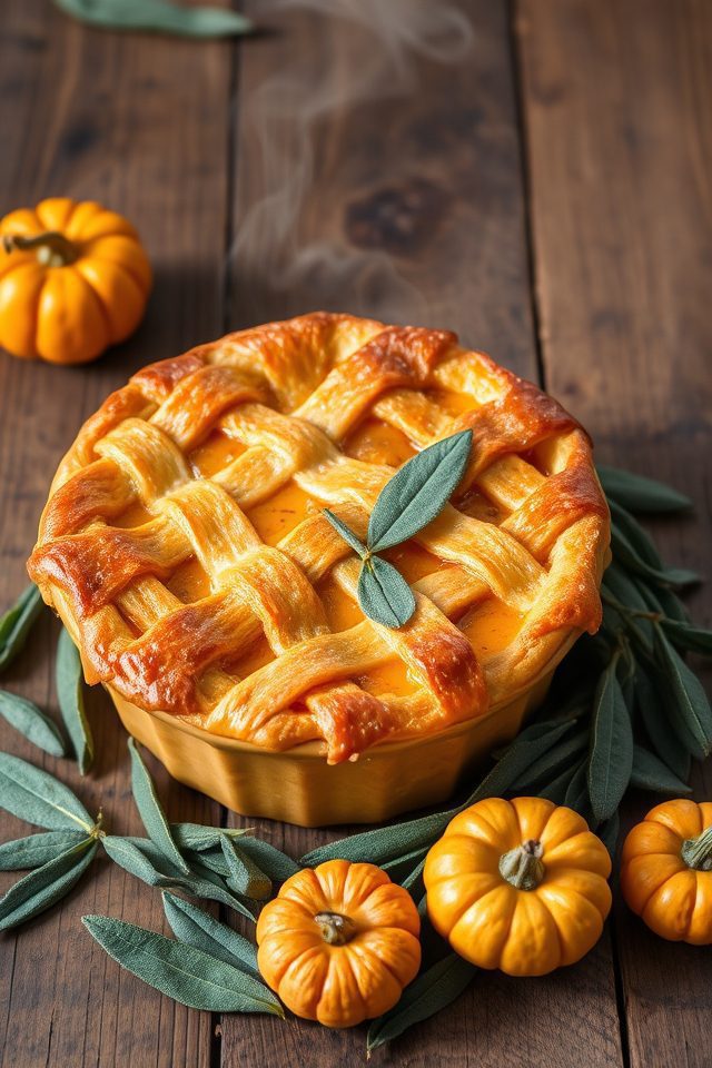 autumn pumpkin sage potpie