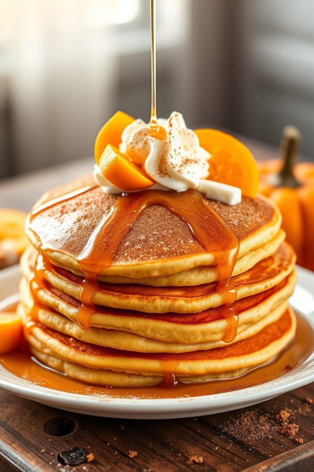 autumn pumpkin spice pancakes