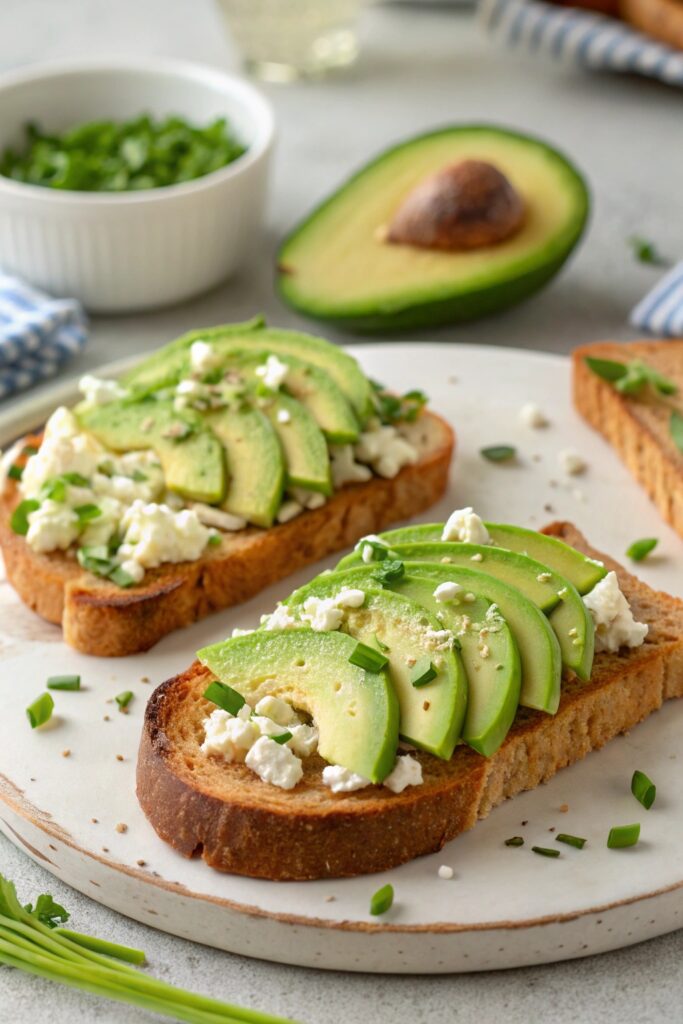 avocado feta cheese toast