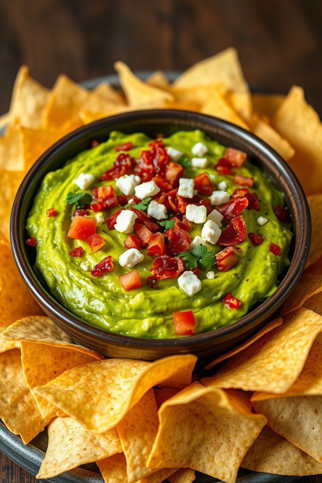 bacon blue cheese guacamole