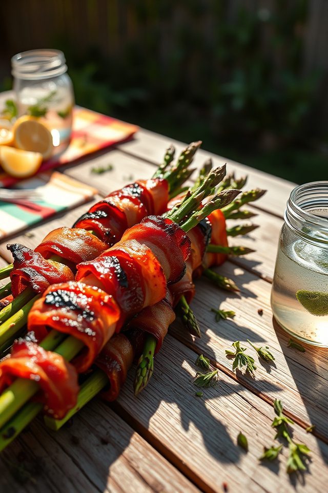 bacon wrapped asparagus delicious snack