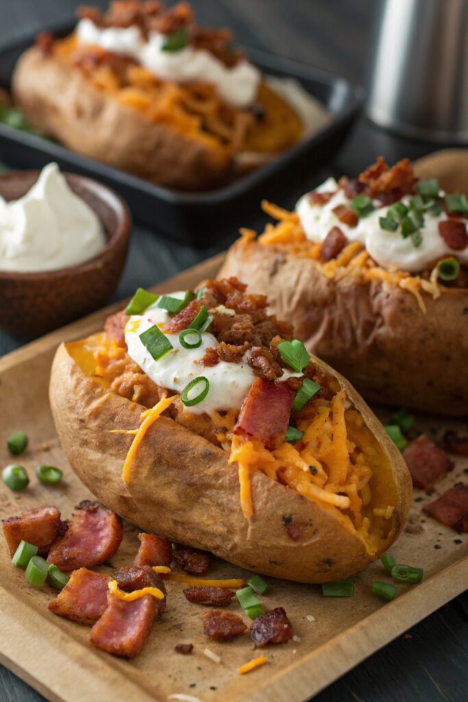 baked sweet potatoes toppings