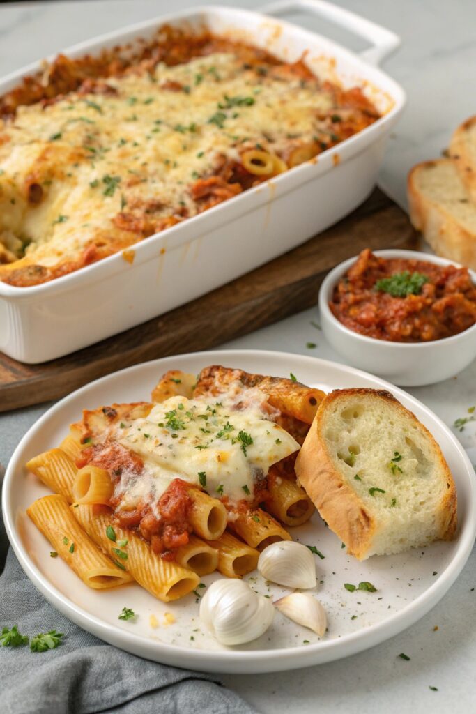 comforting pasta and garlic
