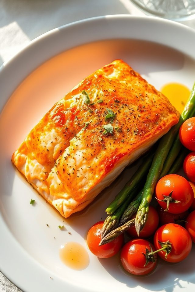 baked salmon with veggies