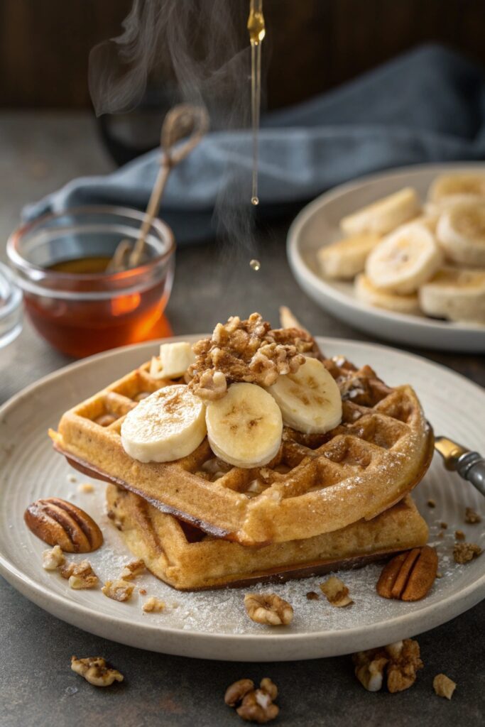 banana nut waffle delight