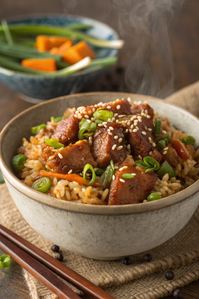 barbecue pork stir fried rice