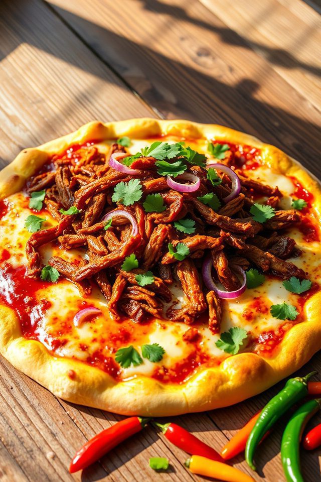 bbq pulled pork pizza