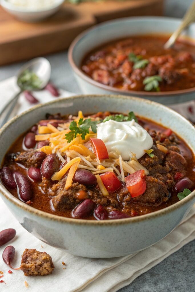 flavorful tailgating beef chili