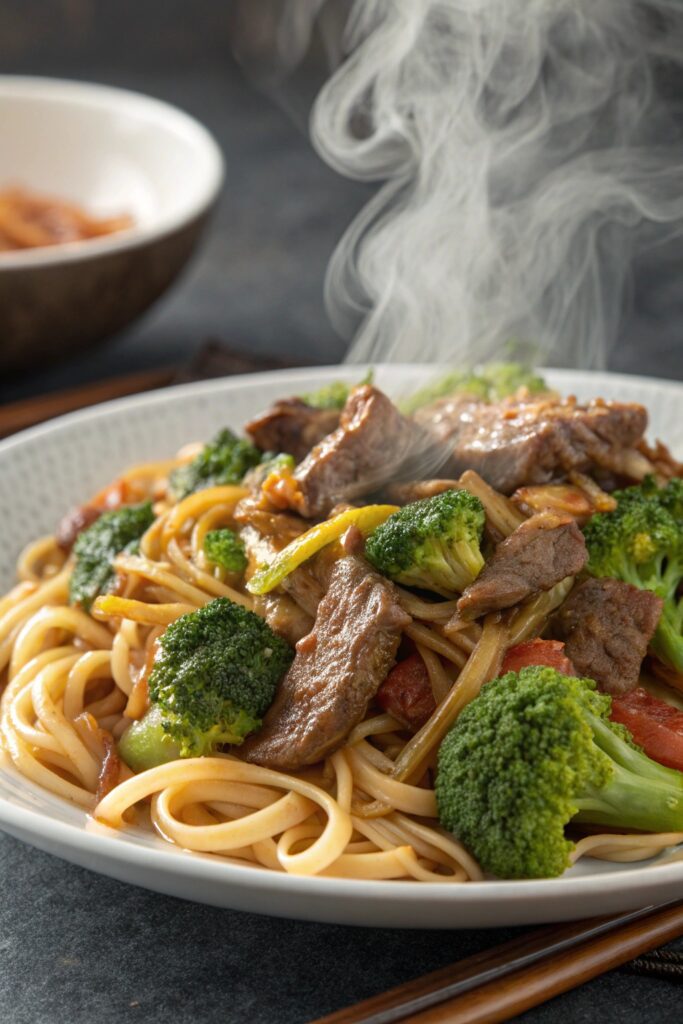 savory beef and broccoli