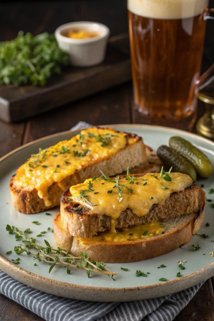 cheesy beer toast delight