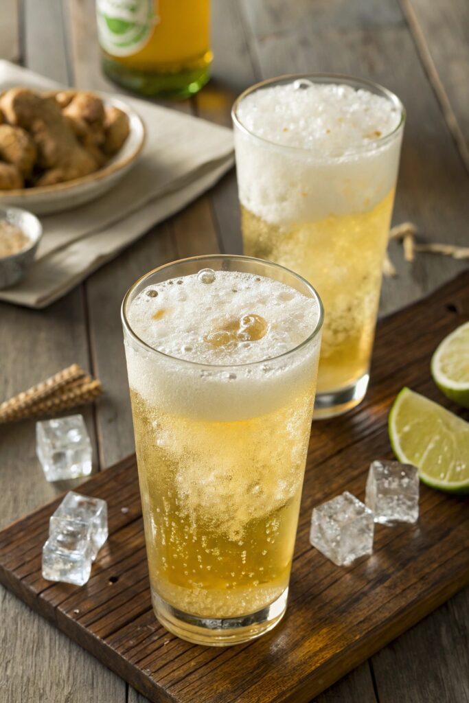 beer and ginger ale cocktail
