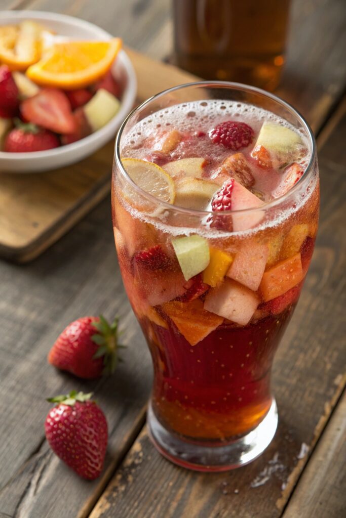 refreshing fruity beer cocktail