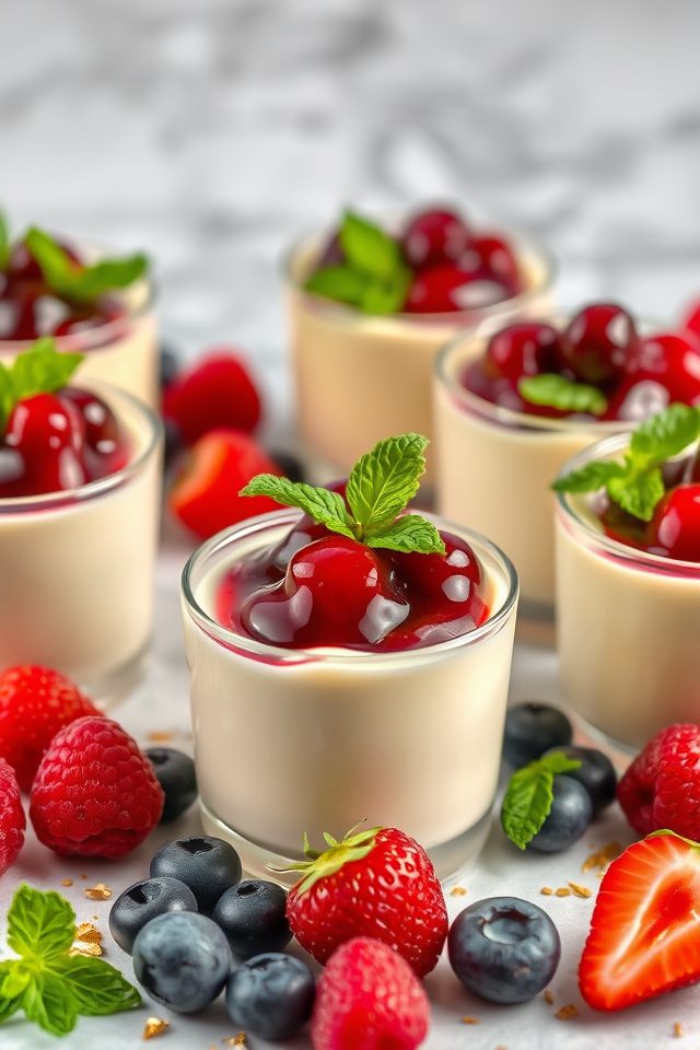 berry compote with white chocolate
