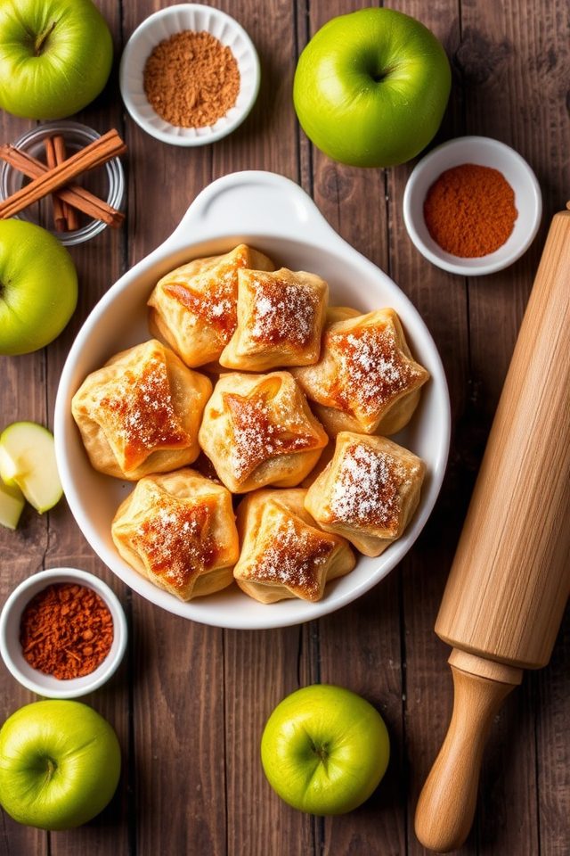 bite sized apple dumpling treats