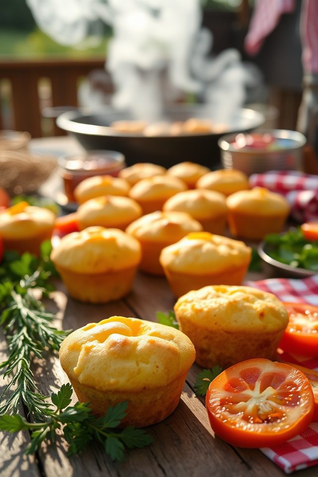 bite sized cornbread muffins