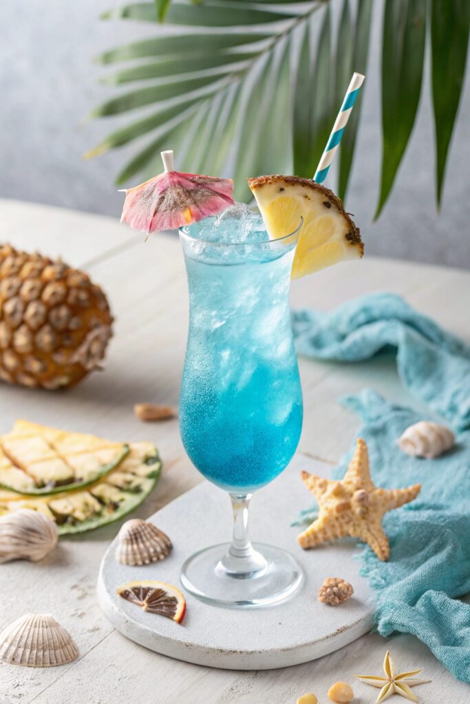 tropical blue cocktail delight