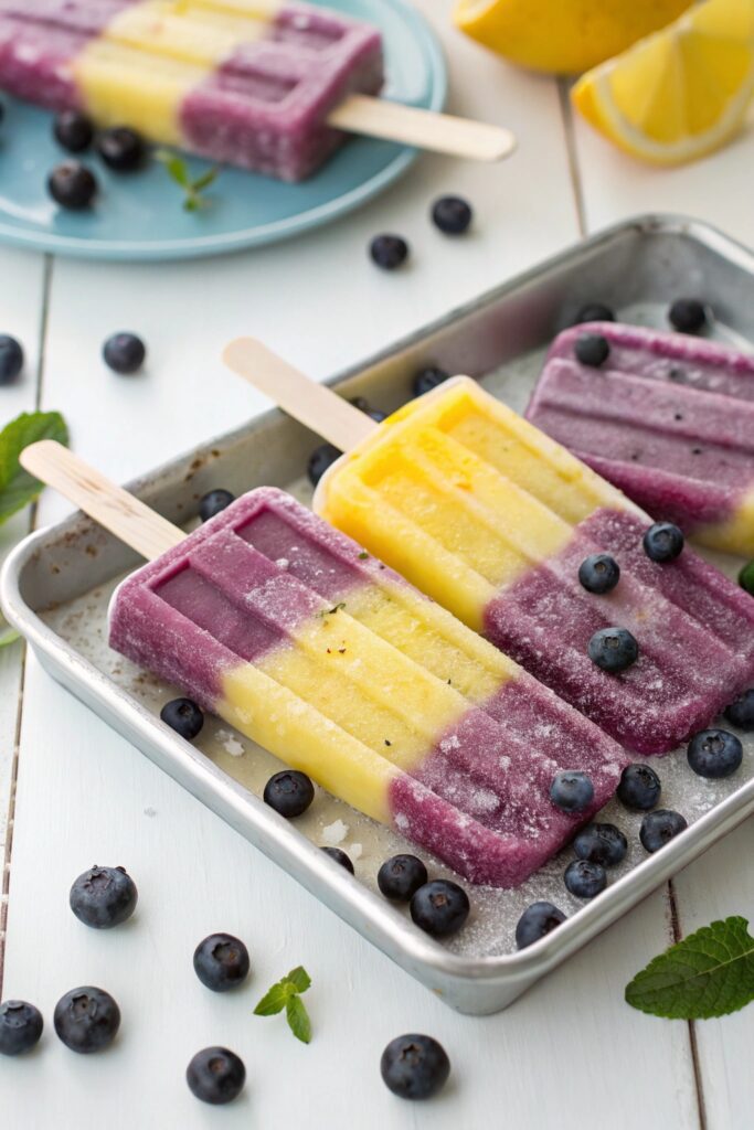 blueberry lemon zest popsicles